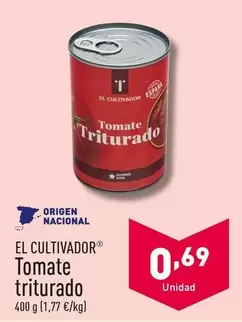 Oferta de El Cultivador - Tomate Triturado por 0,69€ en ALDI