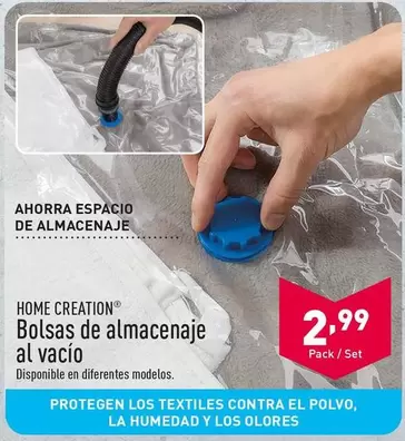 Oferta de Home Creation - Bolsas De Almacenaje Al Vacío por 2,99€ en ALDI