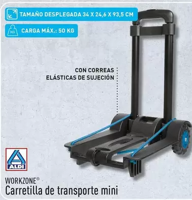 Oferta de Workzone - Carretilla De Transporte Mini por 14,99€ en ALDI