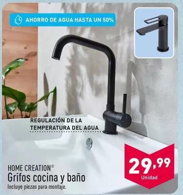 Oferta de Home Creation - Grifos Cocina Y Bano por 29,99€ en ALDI