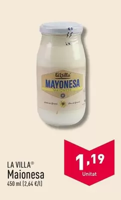 Oferta de La Villa - Mayonesa por 1,19€ en ALDI