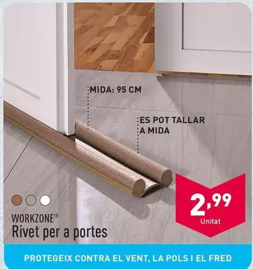 Oferta de Workzone - Burlete Puertas por 2,99€ en ALDI