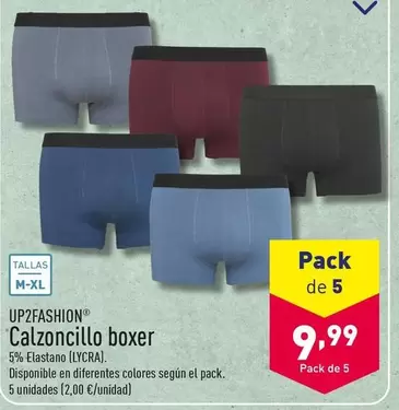 Oferta de Up2fashion - Calzoncillo Boxer por 9,99€ en ALDI