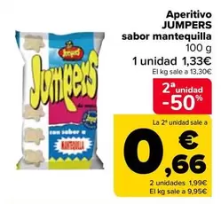 Oferta de Jumpers - Aperitivo Sabor Mantequilla por 1,33€ en Carrefour