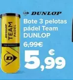 Oferta de Dunlop - Bote 3 Pelotas  Padel Team   por 5,99€ en Carrefour