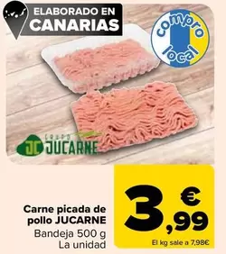 Oferta de Jucarne - Carne Picada De Pollo por 3,99€ en Carrefour