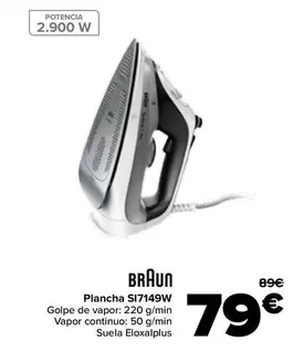 Oferta de Braun - Plancha SI7149W por 79€ en Carrefour