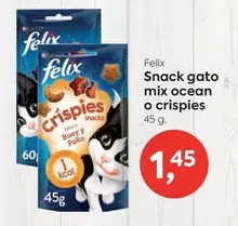 Oferta de Felix - Snack Gato Mix Ocean O Crispies por 1,45€ en Suma Supermercados