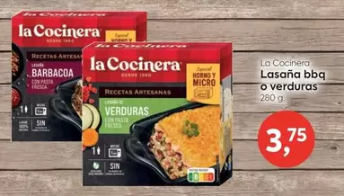 Oferta de La Cocinera - Lasana Bbq O Verduras por 3,75€ en Suma Supermercados