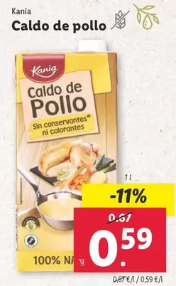 Oferta de Kania - Caldo De Pollo por 0,59€ en Lidl