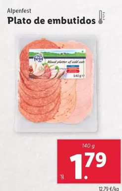 Oferta de Alpenfest - Plato De Embutidos por 1,79€ en Lidl