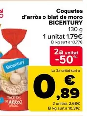 Oferta de Bicentury - Tortitas  De Arroz O Maiz por 1,79€ en Carrefour