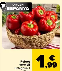 Oferta de Pimiento Rojo por 1,99€ en Carrefour