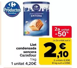 Oferta de Carrefour - Leche Condensada Entera   por 4,2€ en Carrefour