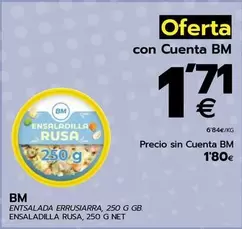 Oferta de Bm - Ensaladilla Rusa por 1,8€ en BM Supermercados