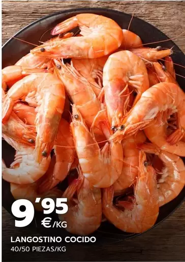 Oferta de Langostino Cocido por 9,95€ en BM Supermercados