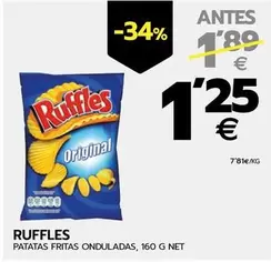 Oferta de Ruffles - Patatas Fritas Onduladas por 1,25€ en BM Supermercados