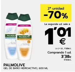 Oferta de Palmolive - Gel De Bano Hidroactivo por 3,38€ en BM Supermercados