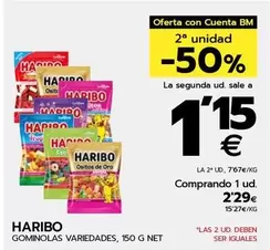 Oferta de Haribo - Gominolas Variedades por 2,29€ en BM Supermercados