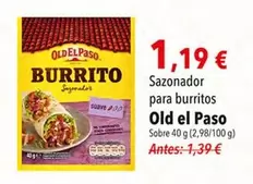 Oferta de Old El Paso - Sazonador Para Burritos por 1,19€ en SPAR