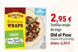 Oferta de Old El Paso - Tortillas Wraps De Trigo por 2,95€ en SPAR