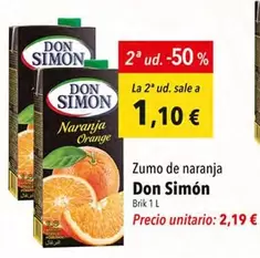 Oferta de Don Simón - Zumo De Naranja por 1,1€ en SPAR