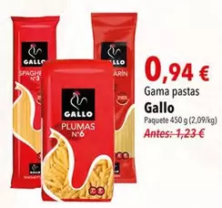 Oferta de Gallo - Gama Pastas por 0,94€ en SPAR