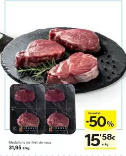 Oferta de Medallons De Filet De Vaca  por 31,95€ en Caprabo