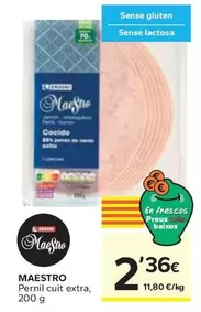 Oferta de Maestro - Pernil Cuit Extra por 2,36€ en Caprabo