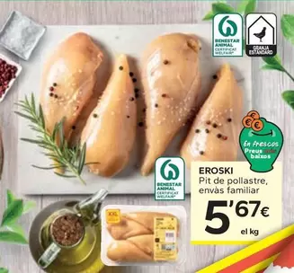 Oferta de Eroski - Pit De Pollastre, Envas Familiar por 5,67€ en Caprabo