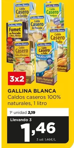 Oferta de Gallina Blanca - Caldos Caseros 100% Naturales por 2,19€ en Alimerka