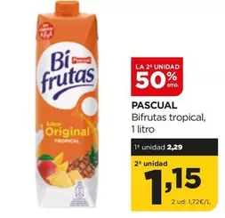 Oferta de Bifrutas - Pascual -  Tropical por 2,29€ en Alimerka