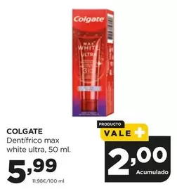 Oferta de Colgate - Dentífrico Max White Ultra por 5,99€ en Alimerka