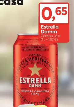 Oferta de Estrella Damm - Cervesa por 0,65€ en Suma Supermercados