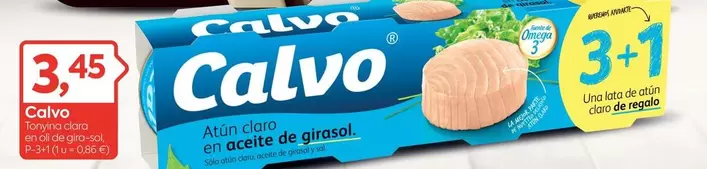 Oferta de Calvo - Atun Claro En Aceite De Girasol por 3,45€ en Suma Supermercados