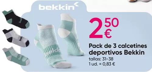 Oferta de Bekkin - Pack De 3 Calcetines Deportivos por 2,5€ en Pepco