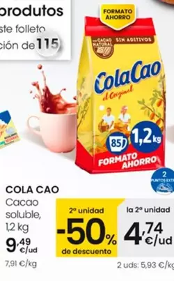 Oferta de Cola Cao - Cacao Soluble por 9,49€ en Eroski