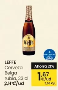 Oferta de Leffe - Cerveza Belga Rubia por 1,67€ en Eroski