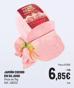 Oferta de Jamon Cocido En Su Jugo por 6,85€ en Makro