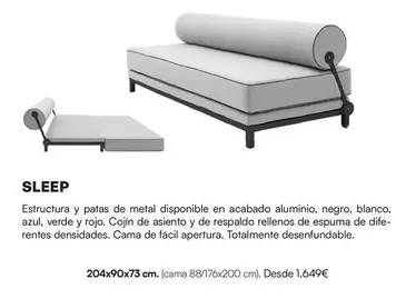 Oferta de Sleep/ Estructura Y Patas De Metal Disponible En Acabado Aluminio por 1649€ en La Oca