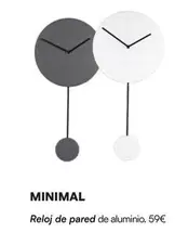 Oferta de Minimal Reloj De Pared De Aluminio por 59€ en La Oca