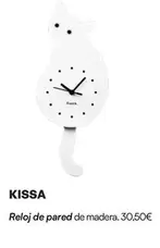 Oferta de Kissa - Reloj De Pared De Madera por 30,5€ en La Oca