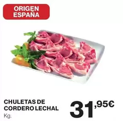 Oferta de Origen - Chuletas De Cordero Lechal por 31,95€ en El Corte Inglés