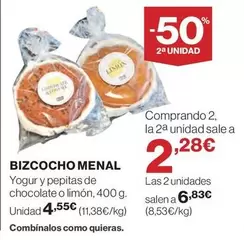 Oferta de Menal - Bizcocho Menal por 4,55€ en El Corte Inglés