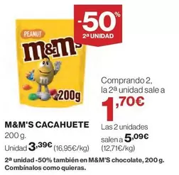 Oferta de M&M's - Cacahuete por 3,39€ en El Corte Inglés