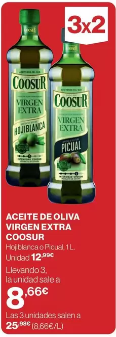 Oferta de Coosur - Aceite De Oliva Virgen Extra por 12,9€ en El Corte Inglés