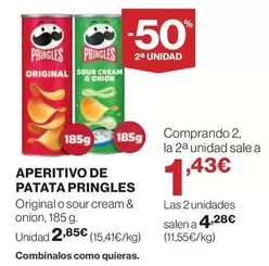 Oferta de Pringles - Aperitivo De Patata por 2,85€ en El Corte Inglés