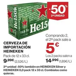 Oferta de Heineken - Cerveza De Importacion por 9,99€ en El Corte Inglés