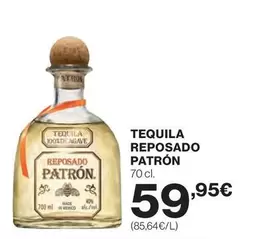 Oferta de Patrón - Tequila Reposado por 59,95€ en El Corte Inglés