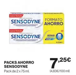 Oferta de Sensodyne - Packs Ahorro por 7,25€ en El Corte Inglés